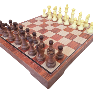 Magnetic Plastic Chess Set – Wood Effect WG-3520