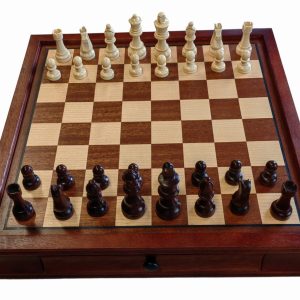 Staunton 4 with 2 drawers for chess pieces